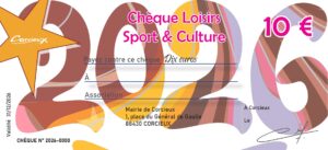 Les chèques Loisirs Sport Culture sont de retour